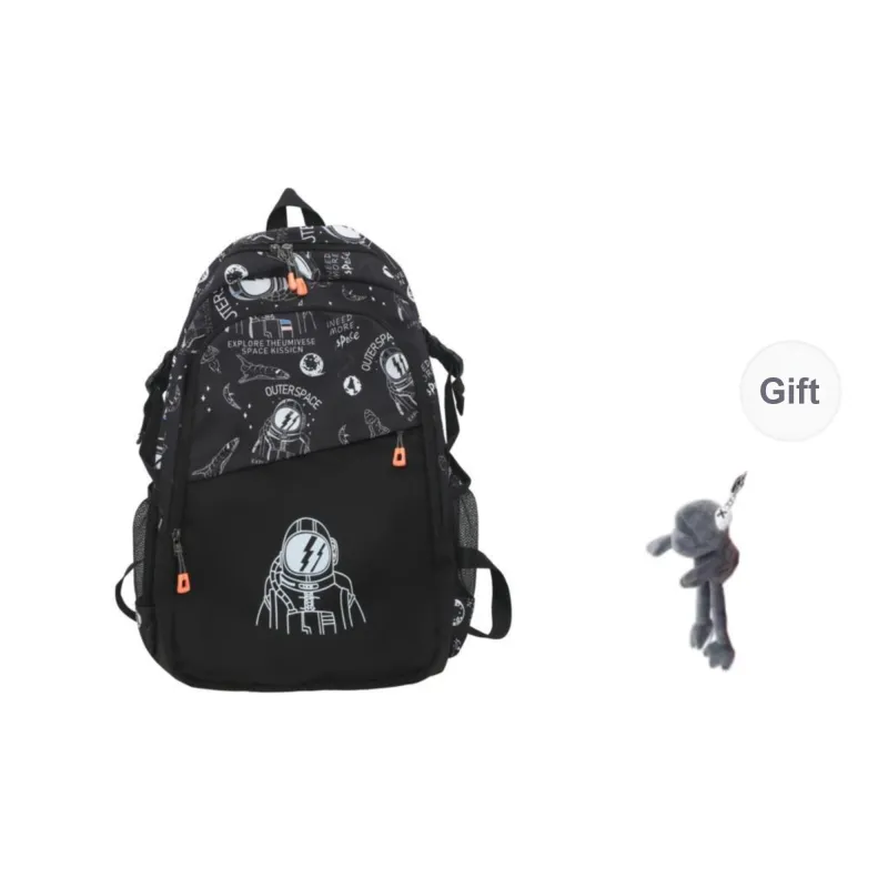 Yalu Nylon Backpack Unisex White/Black/Khaki-6