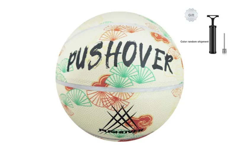 PUSHOVER PU Basketball White Size 7 Training Unisex-0