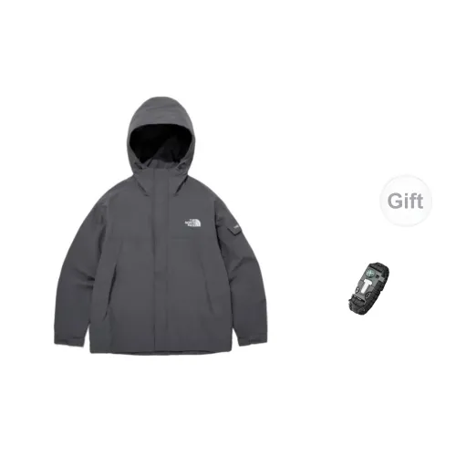 THE NORTH FACE Windbreaker Jackets Unisex Charcoal Gray+Free Gift