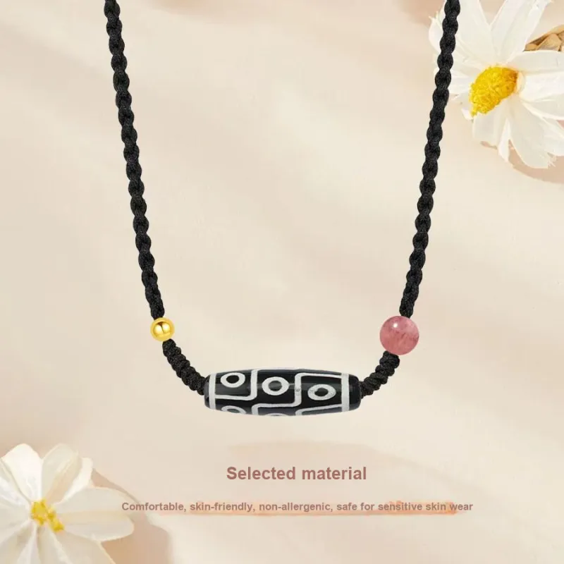 Master Kim Agate Handmade Braided String Necklace Unisex-4