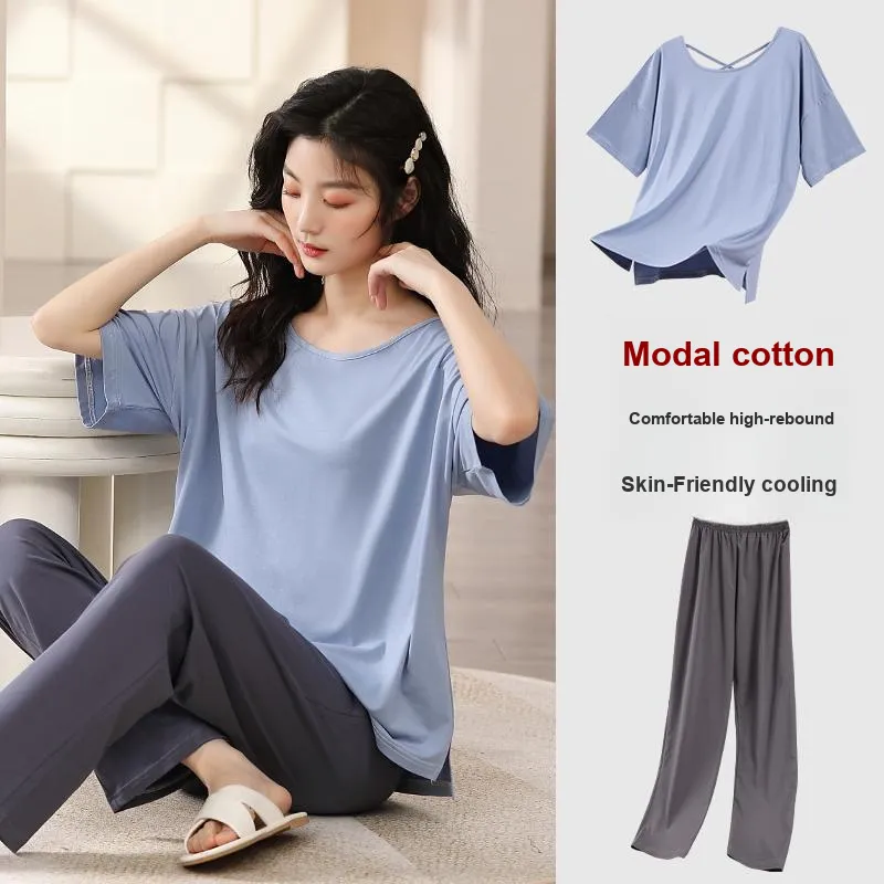 MADALLO Pajama Set Women's Sky Blue-1