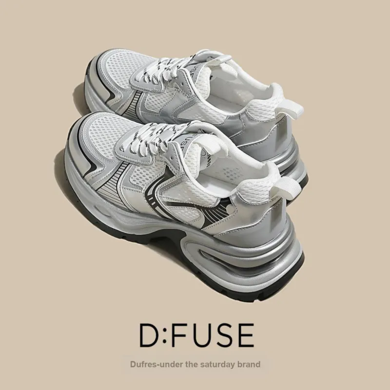 D:FUSE SCANDINAVIA Cushioning Anti-Slip And Wear-Resistant Low-Top Chunky Sneakers Women's-17