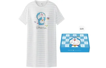 Gongdie x Doraemon/A, Nightgown Women's Gift Box Set White