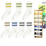 Pre-School Thigh-High Socks 7 Pack Gift Box Set (06-09 Years Old/Color Block)