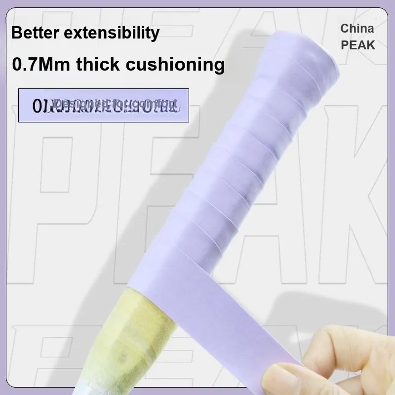 PEAK Badminton Grip Tape Polyurethane + Non-woven Fabric Professional Training Flat Rubber Thin 2/5/10 Pack-62