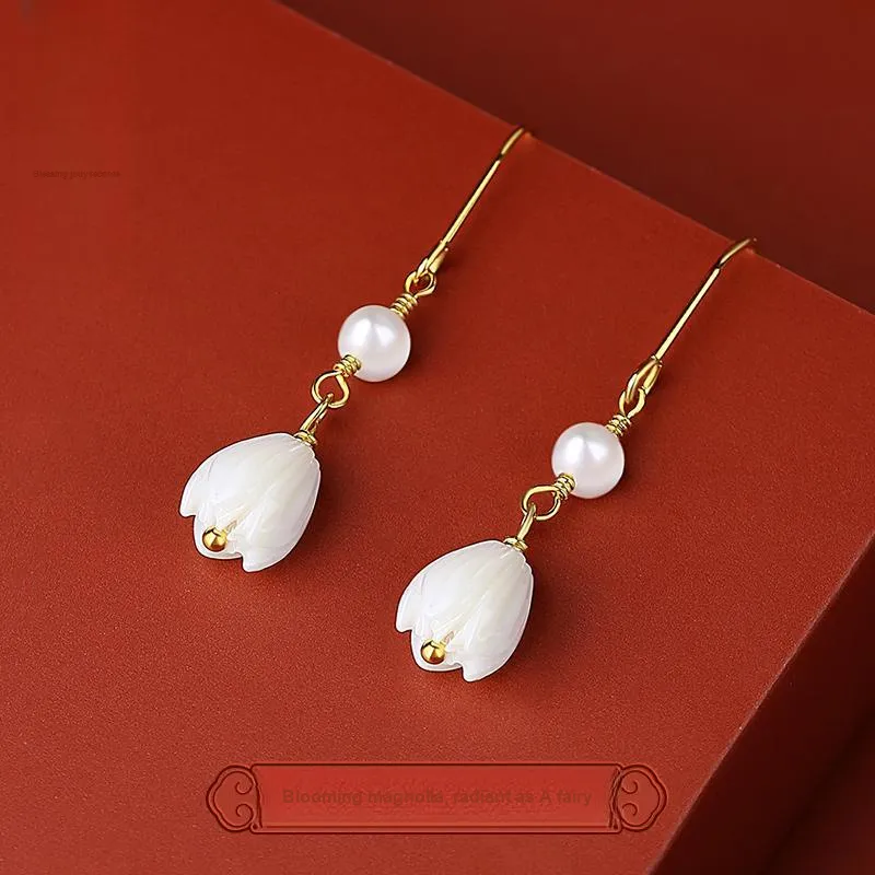 Fu Ru Ji Freshwater Pearl 925 Sterling Silver Earrings Women's-2