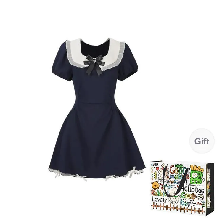 OURUOKE Short Sleeved Dress Women's-0