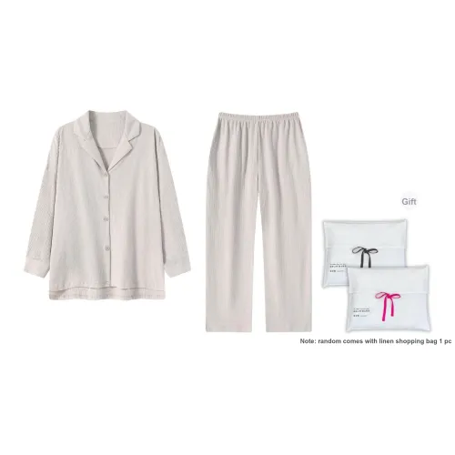 WANANNI Пижамный комплект Женская Сумка для покупок Светло-серый