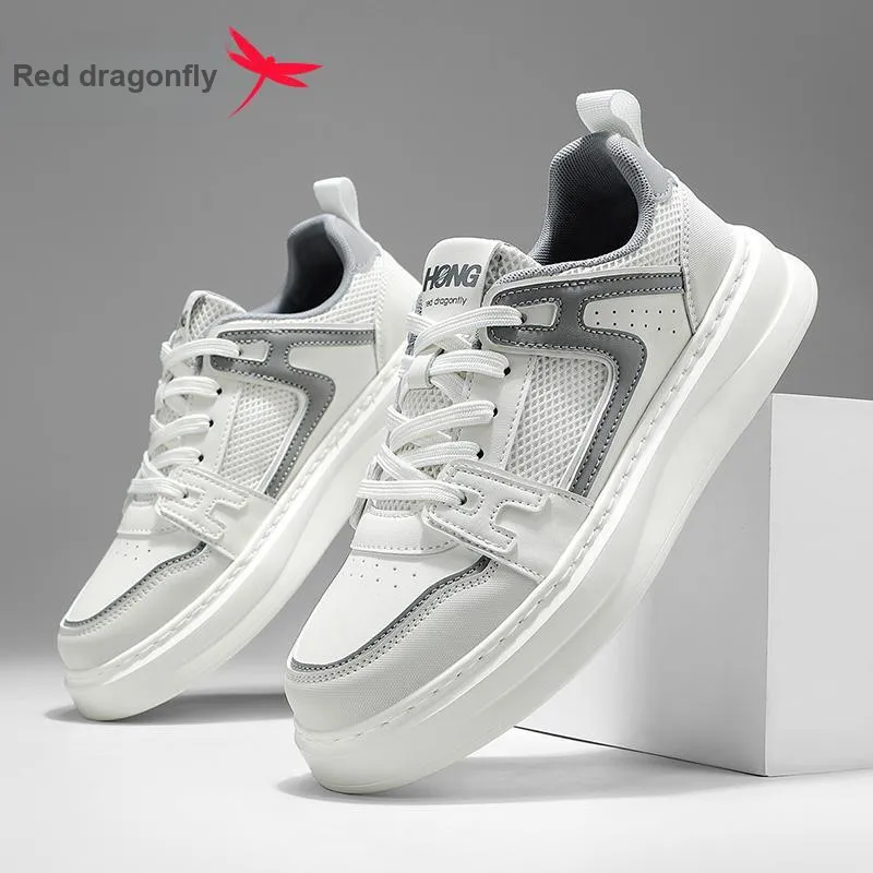 RED DRAGONFLY Low Top Skateboard Shoes Men's-2