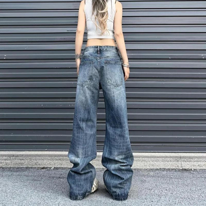 Menglaini Jeans Women's Blue-4