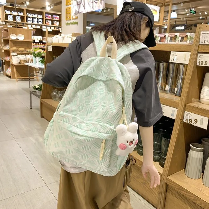 Wolfhorse Nylon Backpack Regular Unisex Grey/purple/pink/green-26