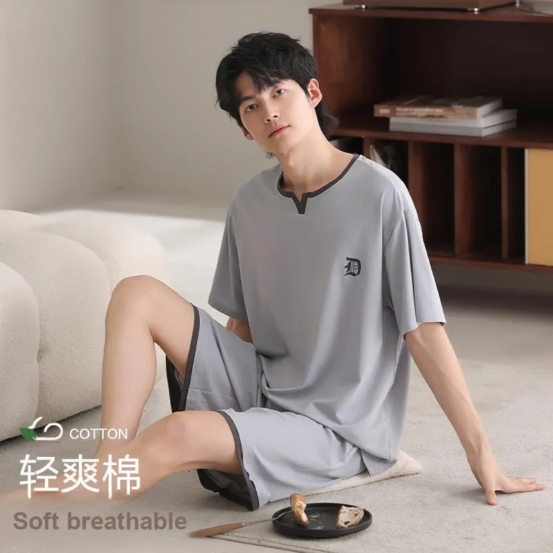 XIA.WA.ZHI.XIU Pajama Set Men's Shopping Bag Image Color-5