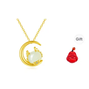 MUGONGZI Hetian Jade Necklaces Pale Greenish White Jade Women's