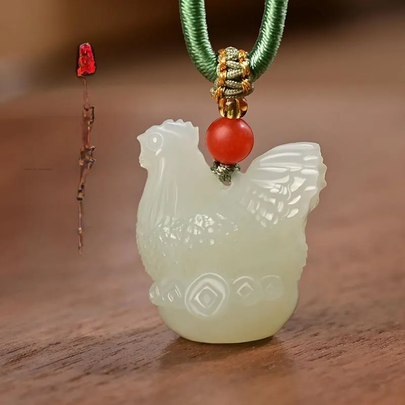 KUNYUYAO Hetian Jade Pendants White Jade Unisex-29