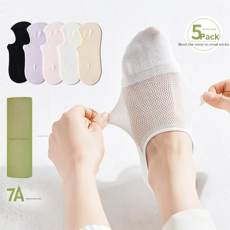 AUGUST No-Show Socks Women's 5 Pack-7