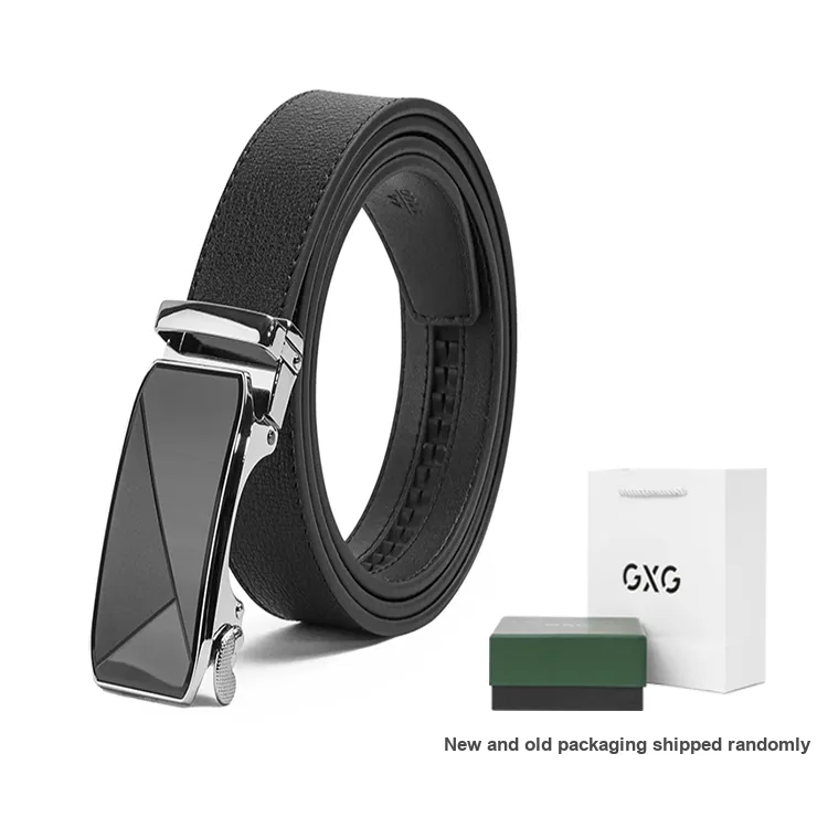 GXG Automatic Buckle Genuine Leather Suit Trouser Trendy Business Formal Belt Leather Belts Men's