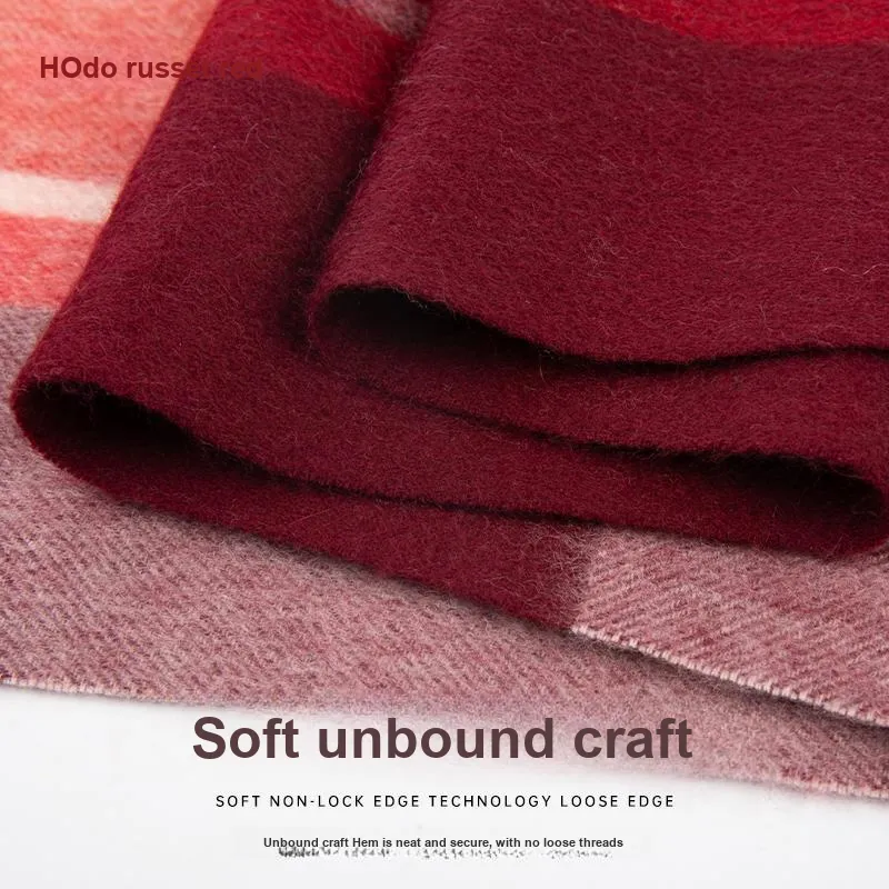 Red Bean 100% Cashmere Knit Scarves Women's-6
