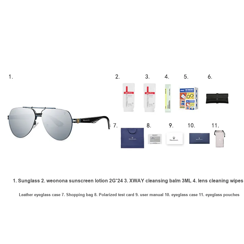 Maserati Irregular Shape Sunglasses Unisex-14