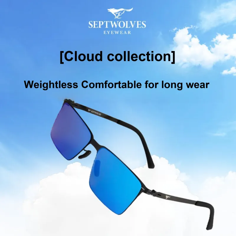 SEPTWOLVES Stainless Steel Square Sunglasses Unisex-1