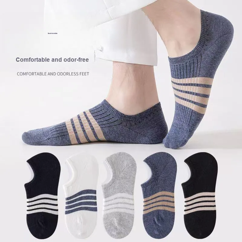 TLXT No Show Socks Men's Comfortable And Breathable Minimalist Style, Odor Resistant Antibacterial Moisture Wicking-1