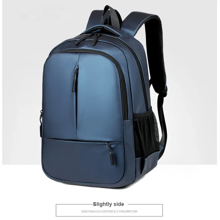 Kewuku Polyester Backpack Unisex Gray/Black/Blue-8