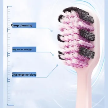 Saky+ Soft Bristle Wide Head Gum Protection Toothbrushes Cleaning And Freshening Breath 4 Pcs