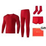 Men's 100% cotton Prosperity Box (Thermal Set+Socks+Underpants)