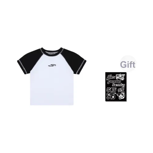 S45 Реглан-рукав Т-рубашка Женская Летняя