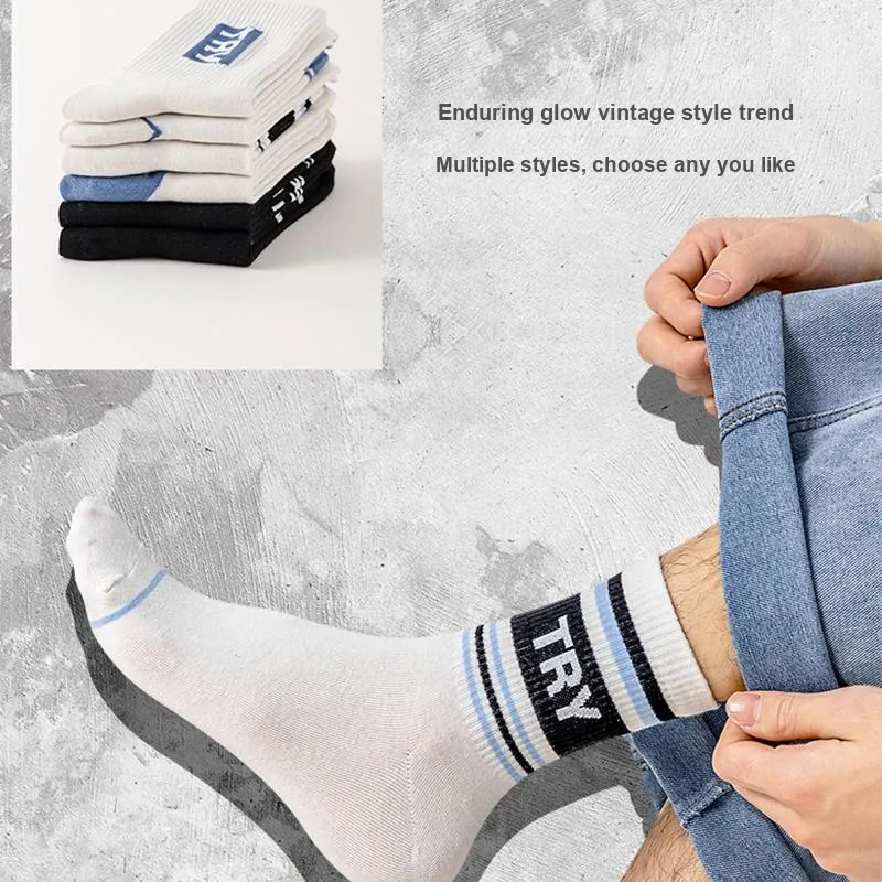 The Temptation Of The Muse Mid Calf Socks Men's 5 Pack-9