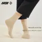 Men's Crew Socks 5 Pack Shopping Bag (1 Black, 1 Brown, 1 Navy Blue, 1 Medium Gray, 1 Green)
