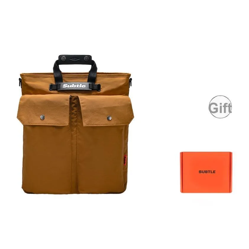 Subtle Nylon Backpack Large Unisex Woody Brown/Black/Jasper