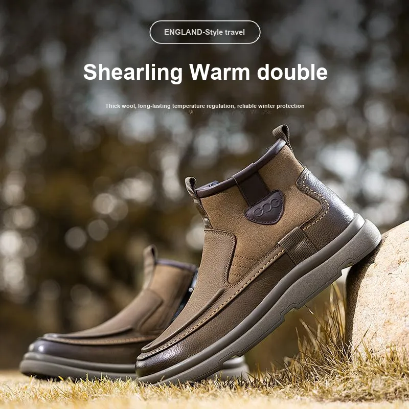 GOG Fashion Fleece Lined Thermal Ankle Boots Men's-14