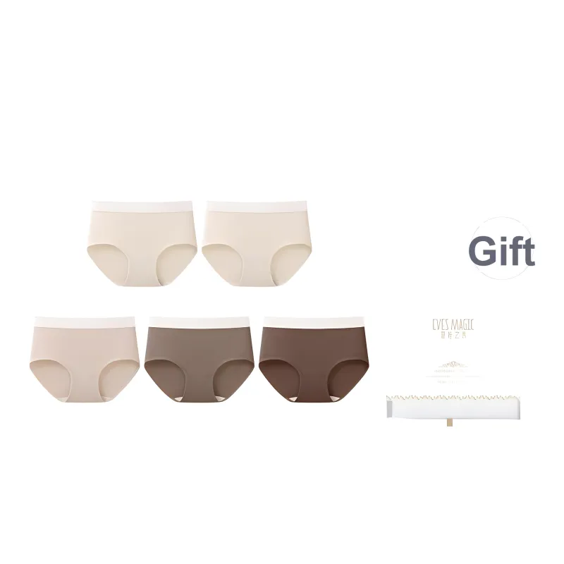 XIA.WA.ZHI.XIU Underpants Women's Shopping Bag 5 Pack-3