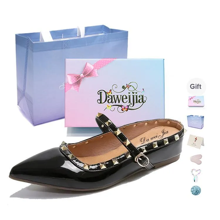 Dawei's House Rubber Sole Quiet Slip Resistant Wrap toe Slippers Women's Gift Box Set-15