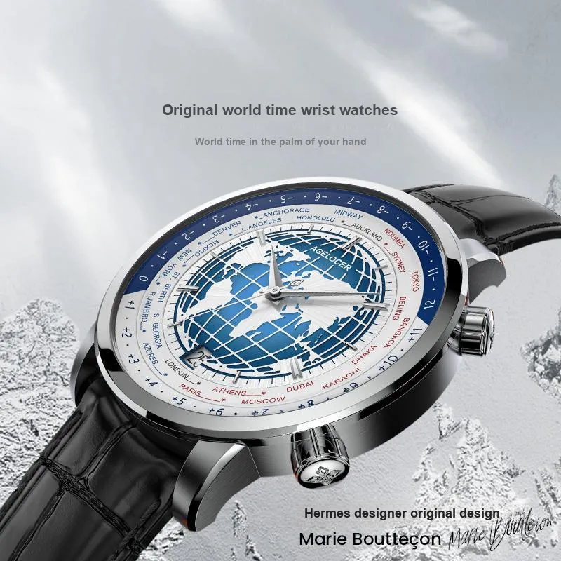 AGELOCER Men Universal Time Watch-2