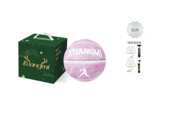 Kuangmi Marble Collection PU Basketball Column Pink Size 7 Training Unisex