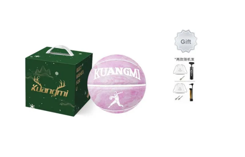 Kuangmi Marble Collection PU Basketball Column Pink Size 7 Training Unisex-10
