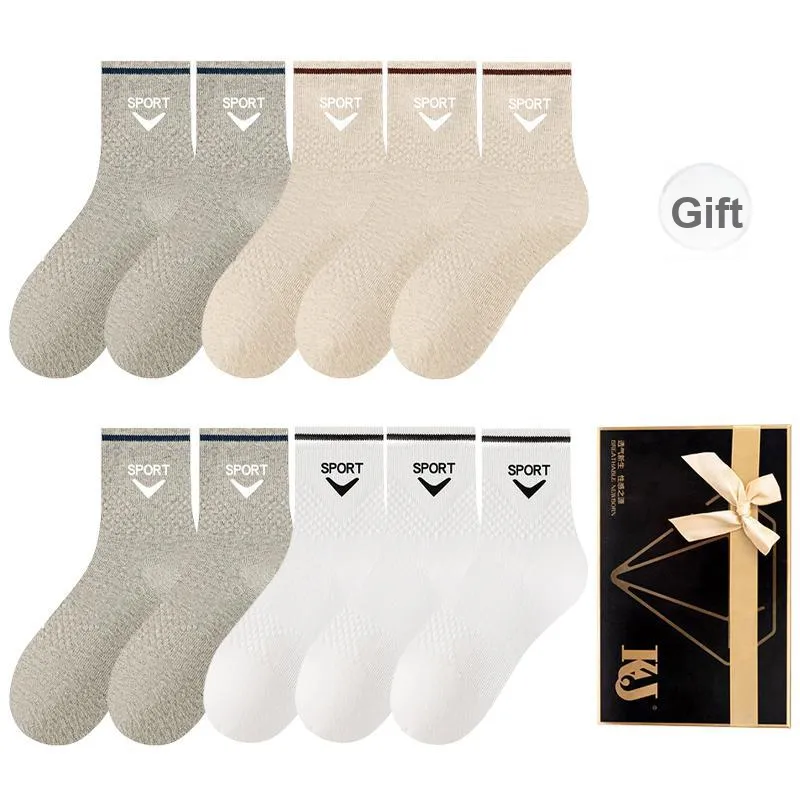 KJ Mid Calf Socks Men's Box Of 10 Packs Mixed Color-11