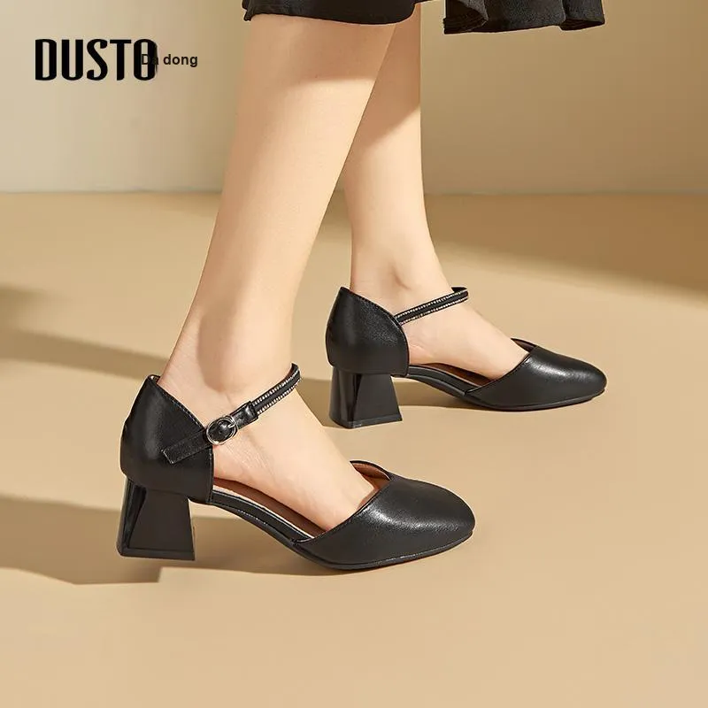 DUSTO Block Heel High Heels Women's-2