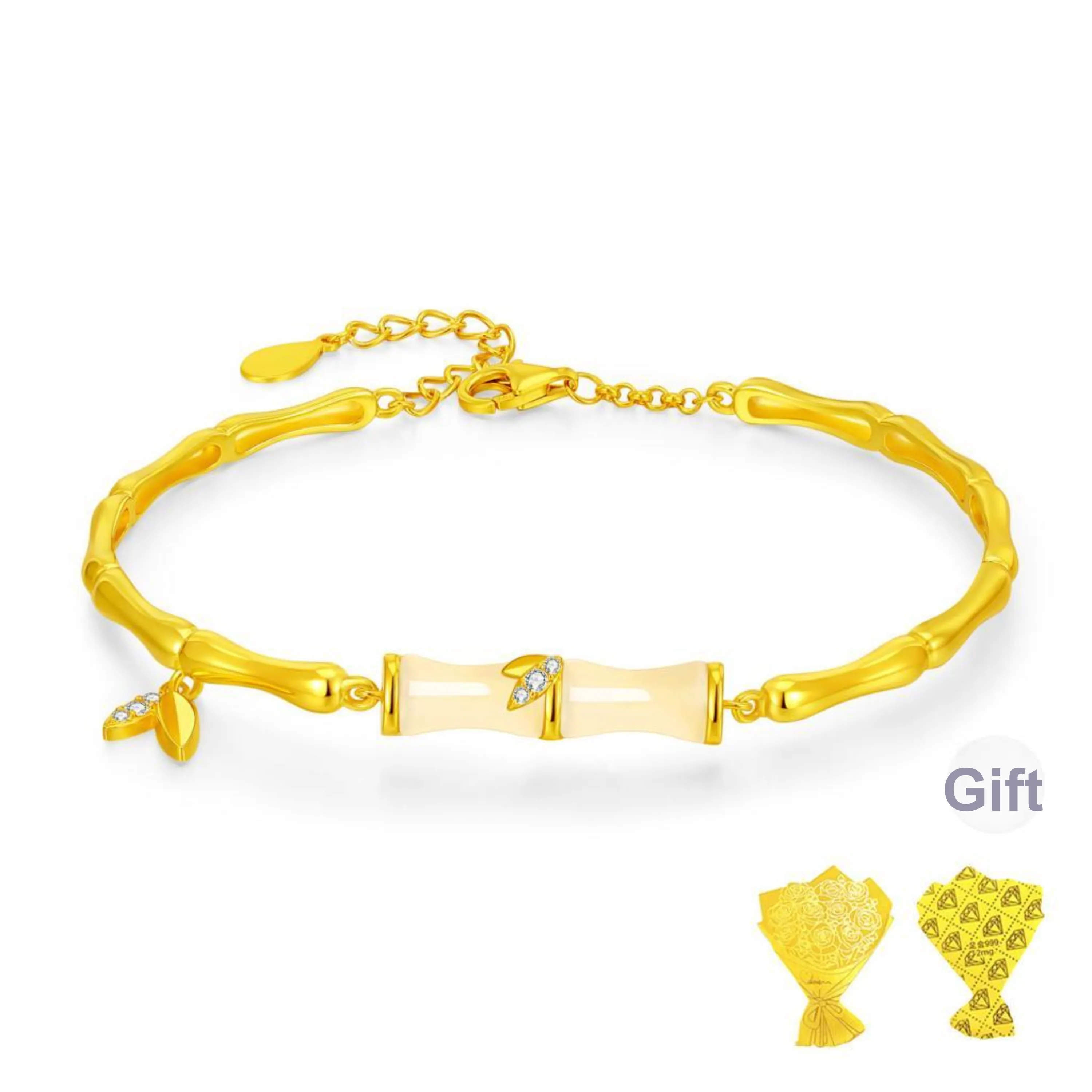 Central Fashion Hetian Jade Bracelets Green Jade Women's