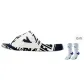 Black/All White+Blue Green Basketball Socks