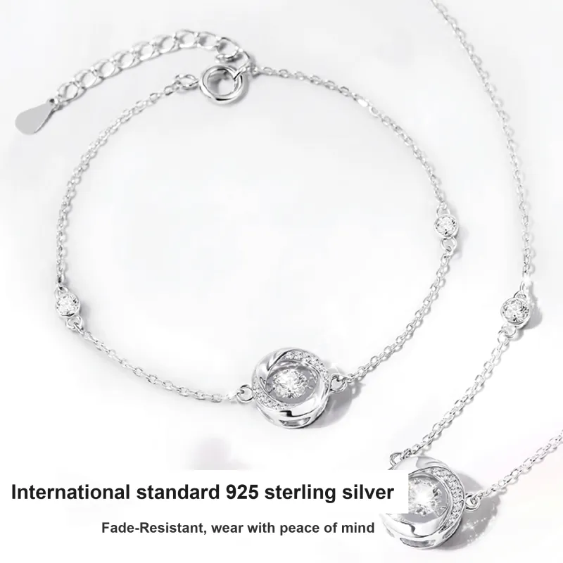 ZHENJIUJIU Silver 925 Spliced Chain Women's-1