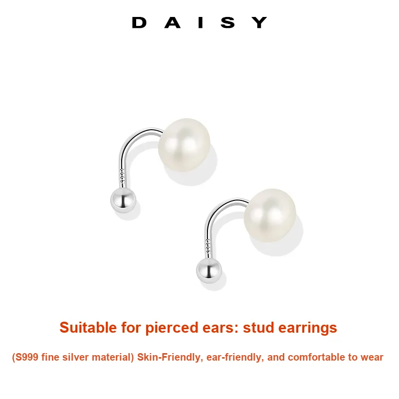 Daisy Dream 999 Fine Silver Stud Earrings Women's-2