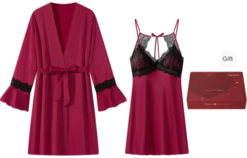 Gongdie Pajama Set Women's Gift Box Set-3