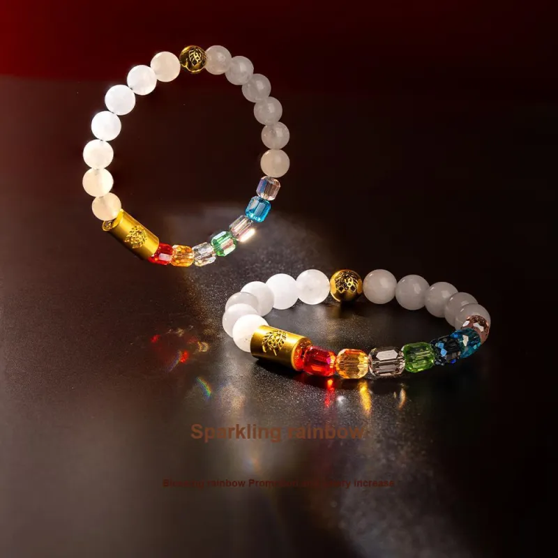 Rastaclat Chalcedony Small Lion Chinese Style Beaded Bracelet Unisex-2