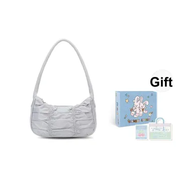 VANWALK Seaside Diary Series Polyester Crescent Bag, Shoulder Bag, Hobo Bag, Single Shoulder Bag Regular Women's Pink
