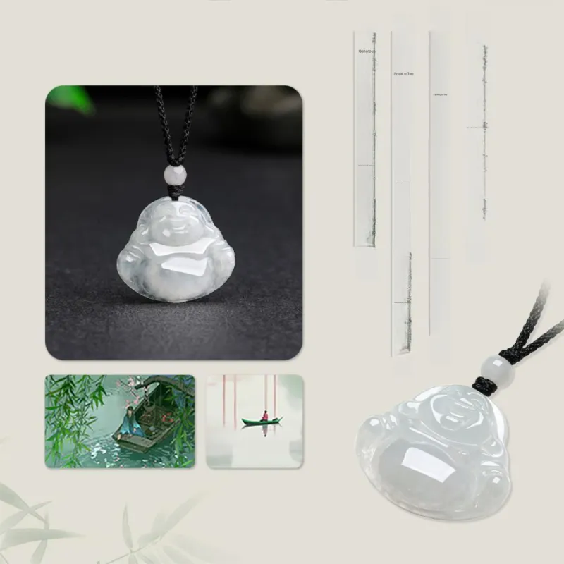 Century Edge Jewelry Glutinous Jade Jadeite Pendants Women's-3