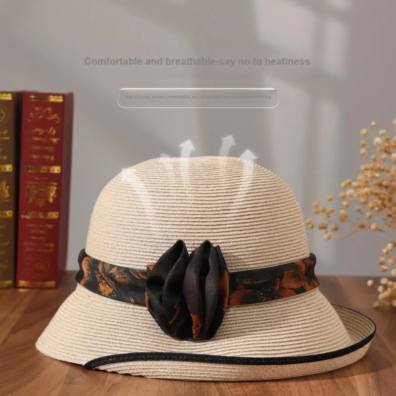 Red Bean Polyester Bucket Hats Women's-4