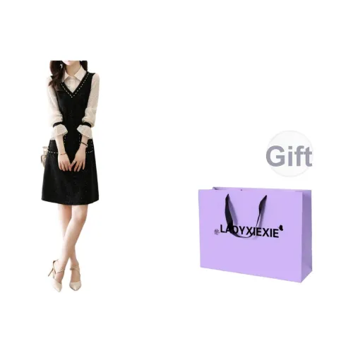 LADYXIEXIE Длинное платье с длинными рукавами женское