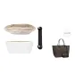 [Two-Piece Set]Tote Large DuPont Paper Liner+Black Exclusive Shoulder Pads